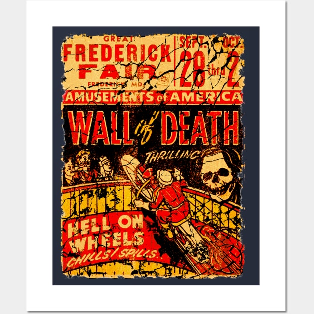 Wall of Death Wall Art by Midcenturydave